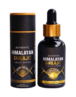 Otentik Himalayan Sağlığı Beslenme Takviyesi Shilajit Sıvı Damlaları