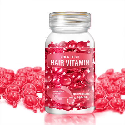 Fas Jojoba Yağı Karıştırılmış Özel Logo Saç Tedavisi Serum Kapsülü Özel Etiket için