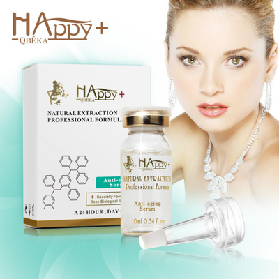 HAPPY QBEKA'nın gücünü deneyin. Beyazlatıcı, kırışıklık önleyici, cildinizi canlandıran serum.