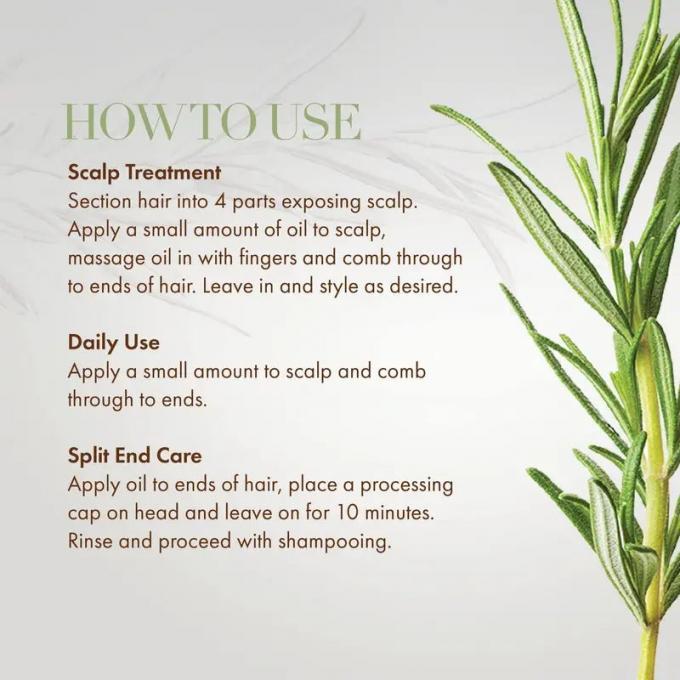 30 Essential Oils Rosemary Mint Extracts Scalp Hair Strengthening Oil for Custom Logo (Kustom Logo için saç güçlendirici yağ) 0