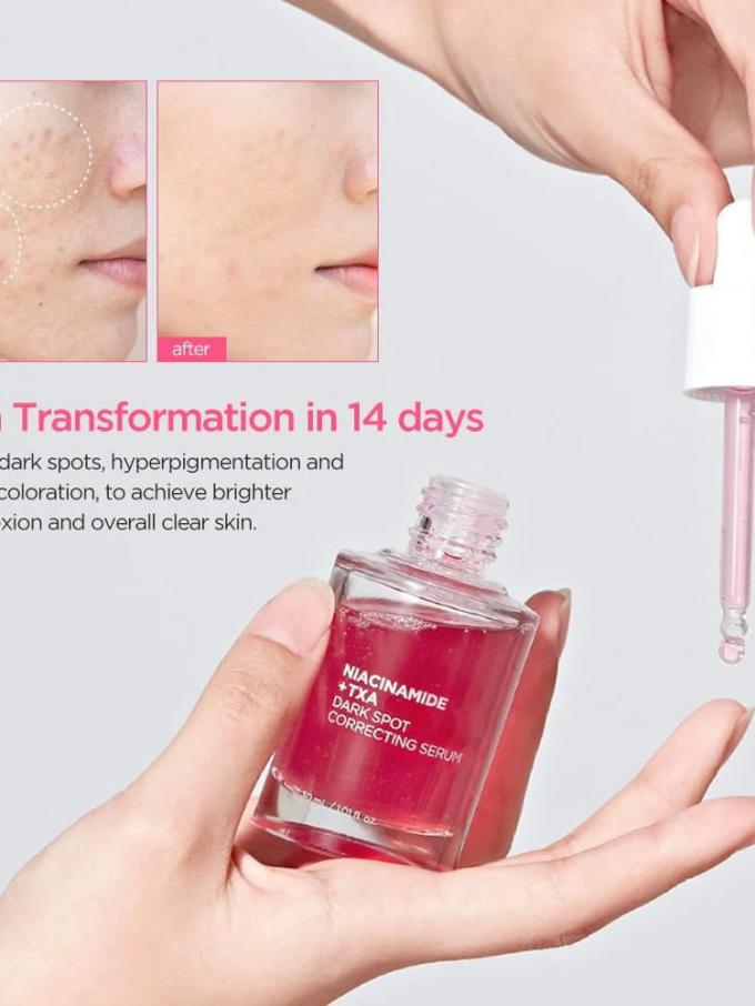 Kadın Niacinamide Tranexamic Asit Yüz Serumu, Cilt Tonu ve Koyu Leke Düzeltmesi için 2
