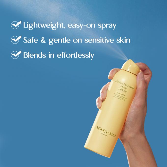 Özel etiket SPF 50 Güneş koruyucu spreyi Çift Paket Suya dayanıklı Güneş koruyucu Paketi 2 adet 1