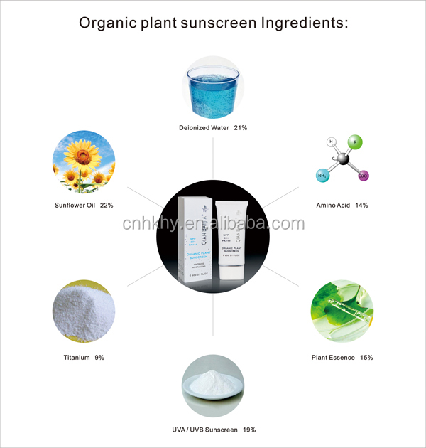 UVB Koruma Yüz ve Vücut için SPF 50 Özel Etiketli Organik Güneş Koruyucu 11