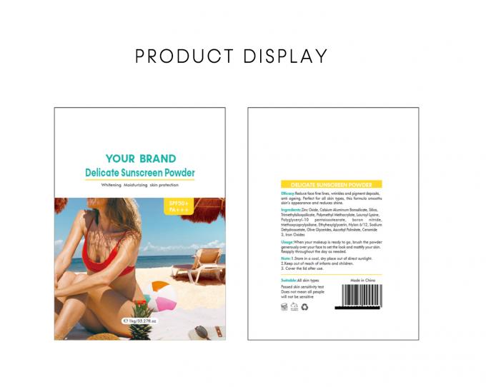 Toz Güneş Koruyucu SPF Kuru Güneş Koruyucu Mineral Toz UVA Ve UVB Kötülük Yoksun SPF 3
