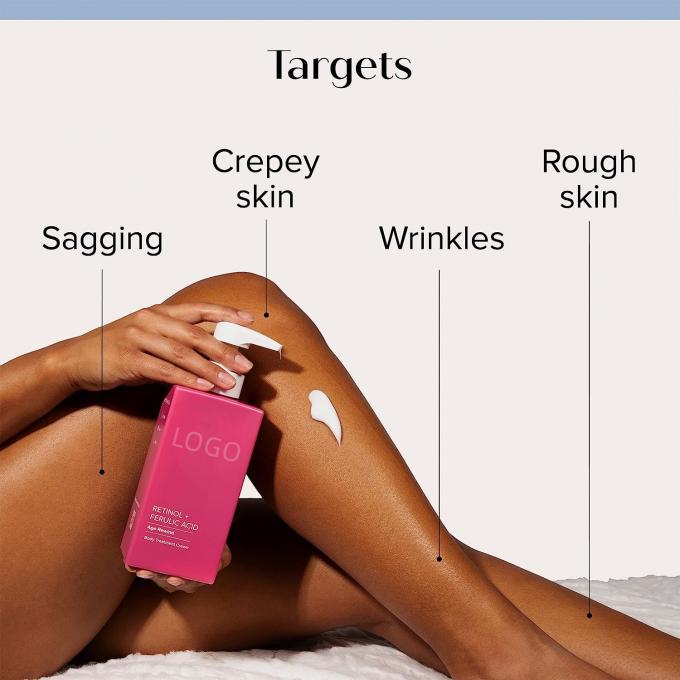 Retinol Ferulik Asit Vücut Losyonu Sertleştirici Nemlendirici Yaşlanma Karşıtı Kadın Vücut Kremi 0