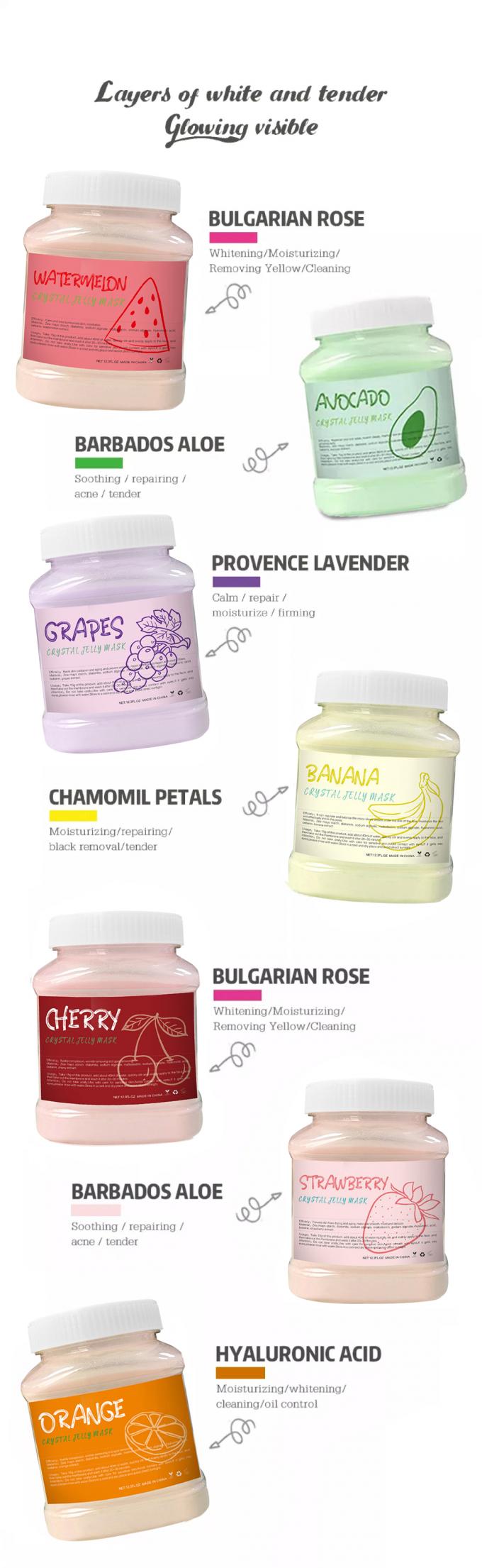 Yüz Bakımı için 650g Toplam Organik Meyve Maske Tozu DIY Kristal Jelly Maske Ürünü 8