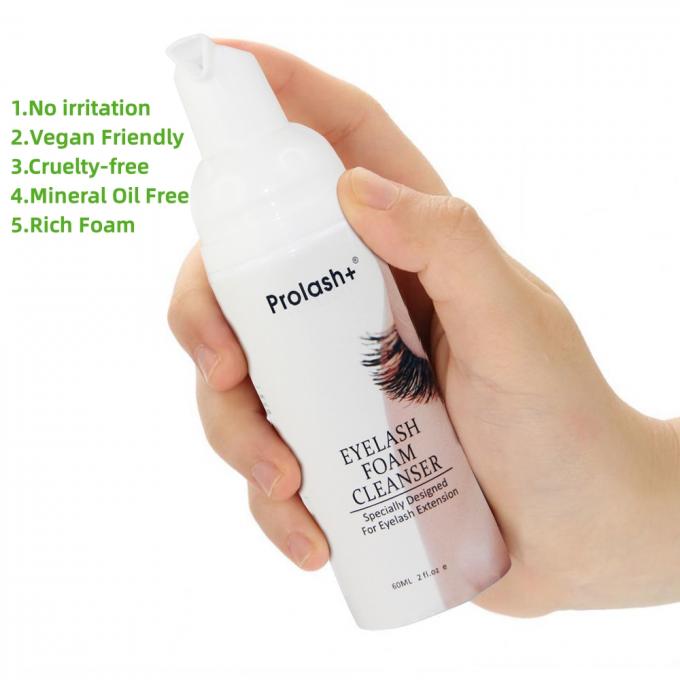 Özel Etiket Logo Lash Wash Temizlik Kirpik Şampuan Ürün Yüz için Sıvı Şekil 1