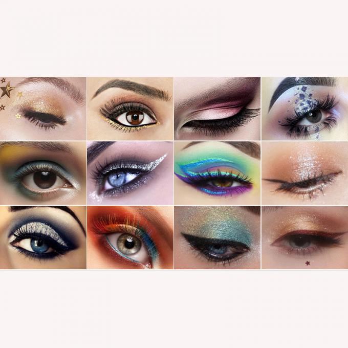 Glitter Metallik Karışık Renkli Göz Gölgesi Paleti Şık Saten Mat Maden Bileşeni 8