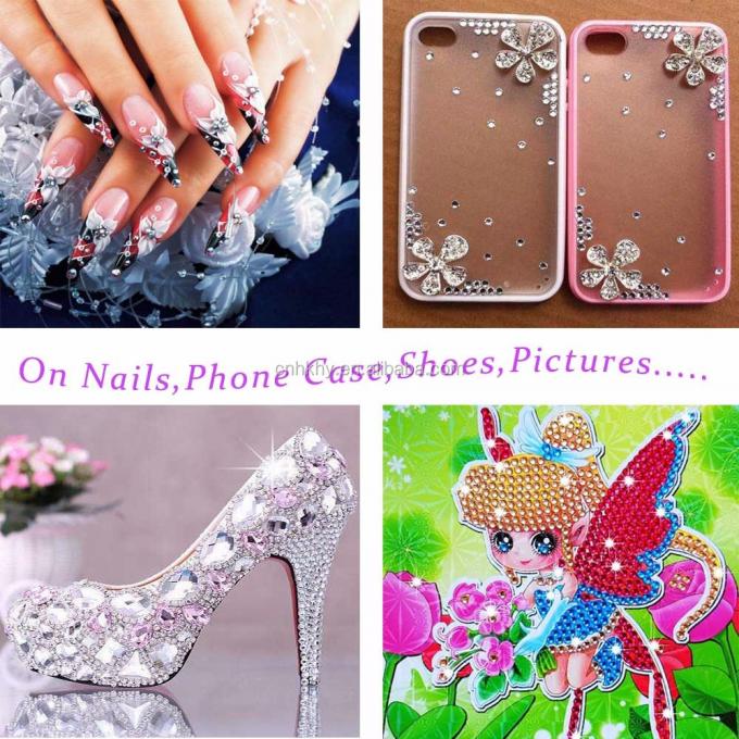 Tırnak Rhinestones L01 Düz Arka Telefon Dekorasyonu Manikür Aracı için 3D Parlak Taşlar 45g 5