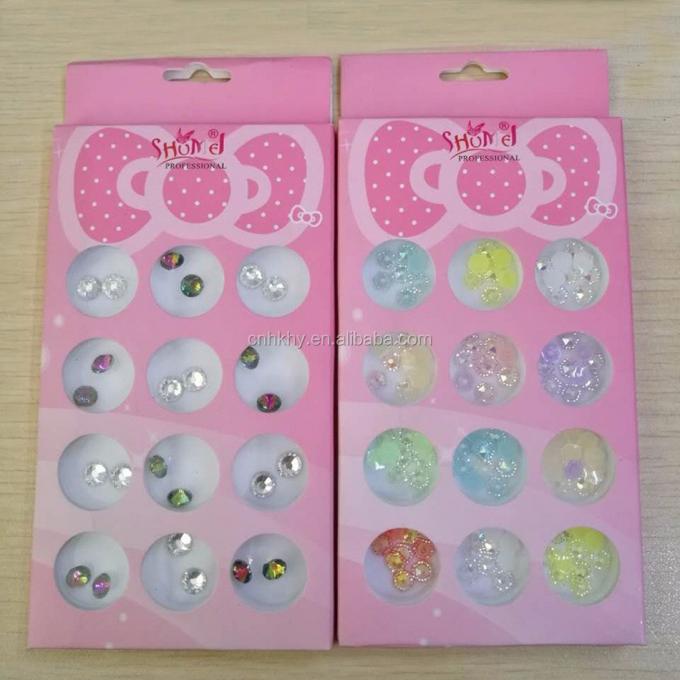 Tırnak Rhinestones L01 Düz Arka Telefon Dekorasyonu Manikür Aracı için 3D Parlak Taşlar 45g 6